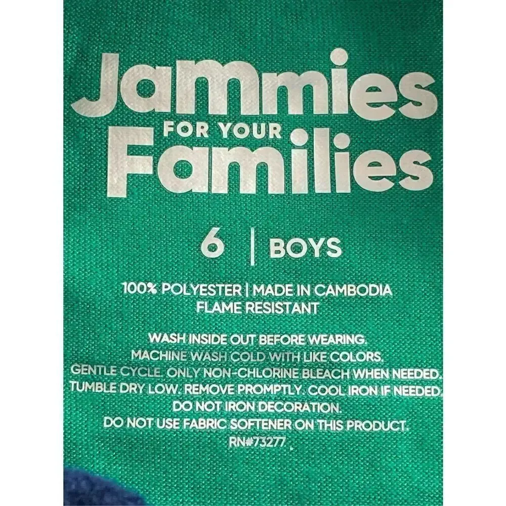 Jammies For Your Families Boys Size 6 Happy Howlidays Pajama 2 Piece Set